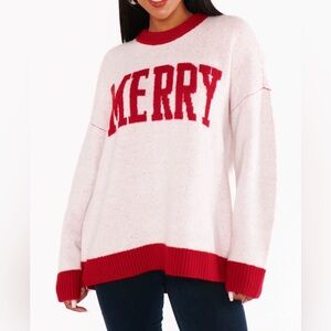 Show Me Your Mumu Classic Crewneck Sweater - Merry Graphic Knit